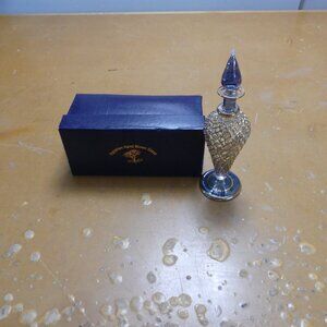 Hand blown egyptian glass Perfume bottle 7 Tx 2 w NWbox